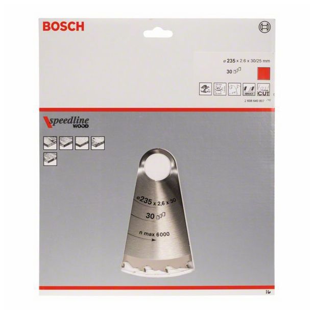 LIST ŽAGE ZA LES WIDIA BOSCH 235X2.6/1.8X30/25 30 ZOB