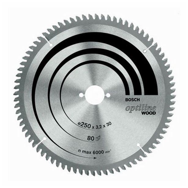 LIST ŽAGE ZA LES WIDIA BOSCH 250X3.2/2.2X30 ZOB 80