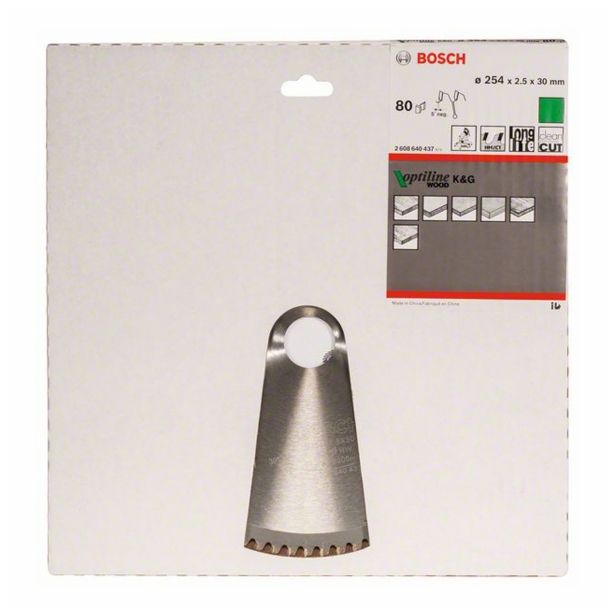 LIST ŽAGE ZA LES WIDIA BOSCH 254X3.0/2.5 80 ZOB