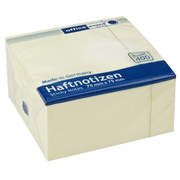 LISTIČI OFFICE SAMOLEPILNI 75X75 1/400 RUMENA 5577500-03