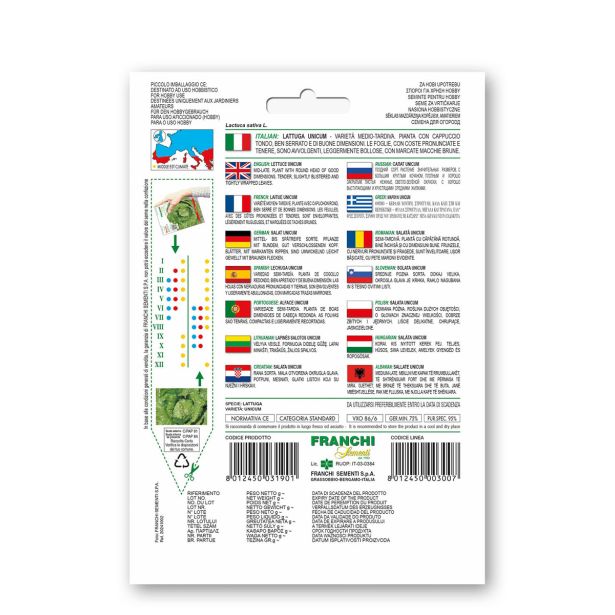 LISTNA ZELENJAVA FRANCHI SEMENTI SOLATA UNICUM