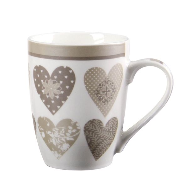 LONČEK 345 ML SRCE PORCELAN