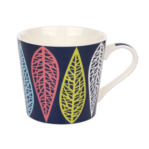 LONČEK 380 ML LEAVES RAZLIČNI BARVNI DEKORJI