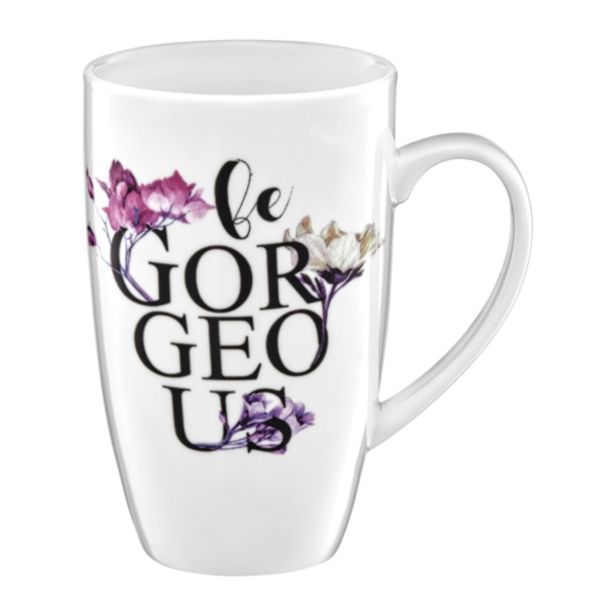 LONČEK 400ML BE BEAUTIFUL  IZ PORCELANA