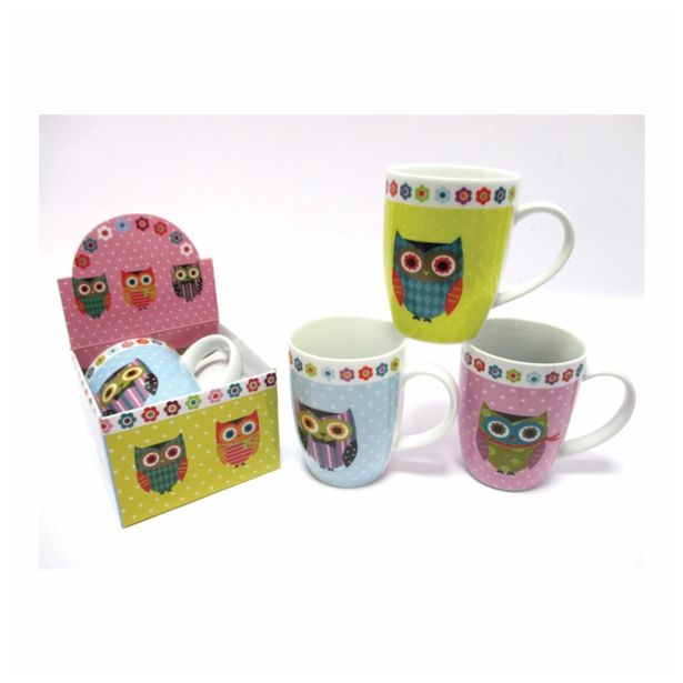 LONČEK SOVA V DARILNI EMBALAŽI