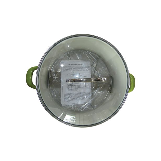 LONEC ENAMELIE 31 CM 19 L Z MREŽO ZA VLAGANJE IN POKROVOM