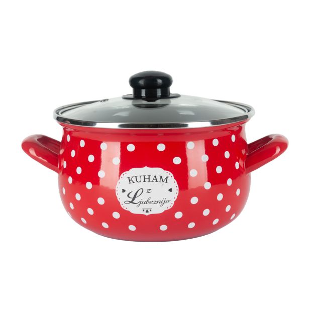 LONEC / KOZICA ALPEKS KOZICA V SP 18CM/2.6L RDEČA KUHAM Z LJUBEZNIJO