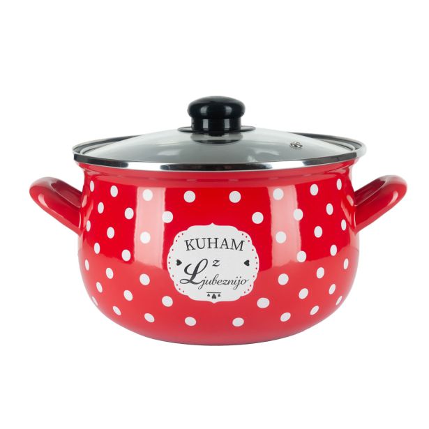 LONEC / KOZICA ALPEKS KOZICA V SP 20CM/3.7L RDEČA KUHAM Z LJUBEZNIJO