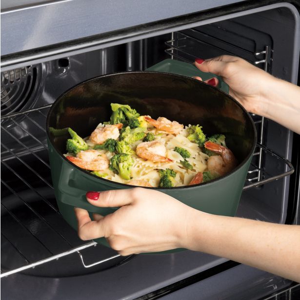 LONEC / KOZICA BERLINGER HAUS KOZICA S POKROVOM 24 CM LITOŽELEZNA MAT ZELENA