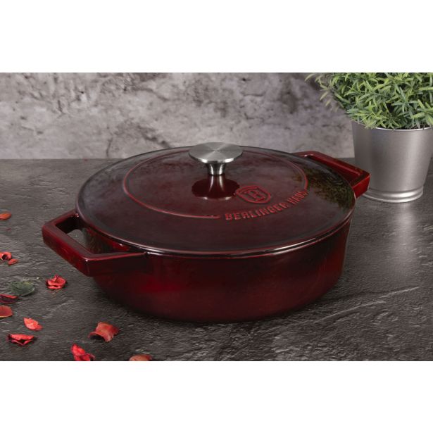 LONEC / KOZICA BERLINGER HAUS NIZKA S POKROVOM 26 CM LITOŽELEZNA