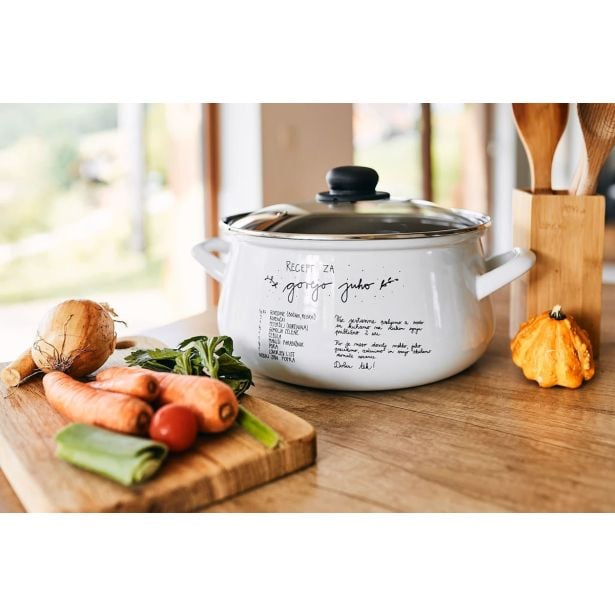 LONEC / KOZICA CUCKOO CUPS EMAJLIRAN LONEC 24 CM 6.5 LIT GOVEJA JUHA