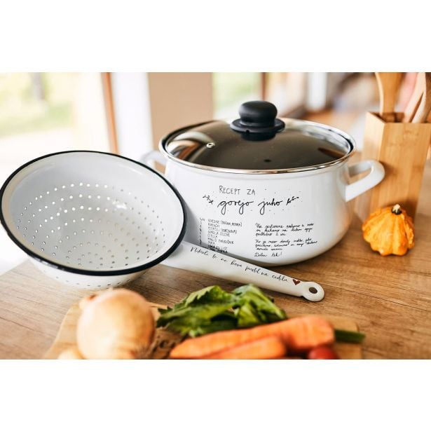 LONEC / KOZICA CUCKOO CUPS EMAJLIRAN LONEC 24 CM 6.5 LIT GOVEJA JUHA