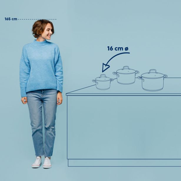 LONEC / KOZICA KELA 1.6 LIT FLAVORIA S POKROVKO 18/10