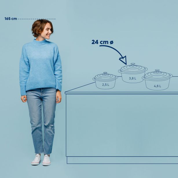 LONEC / KOZICA KELA 3.8 LIT CALIDO OKROGLI ALUGUS SVETLO SIVA