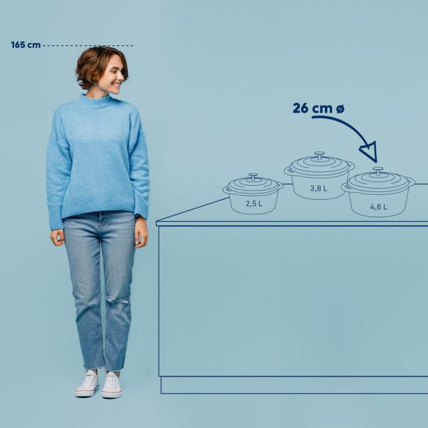 LONEC / KOZICA KELA 4.6 LIT CALIDO OKROGLI ALUGUS SVETLO SIVA