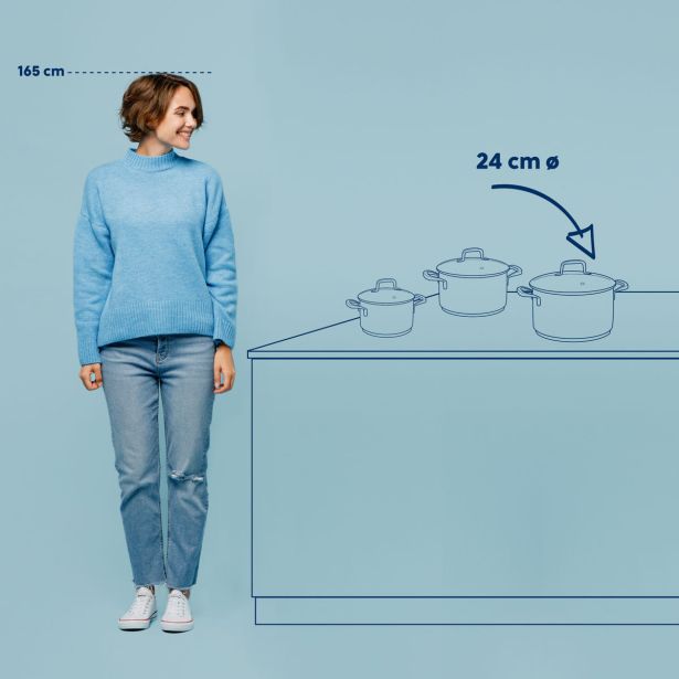 LONEC / KOZICA KELA 5.5 LIT FLAVORIA S POKROVKO 18/10