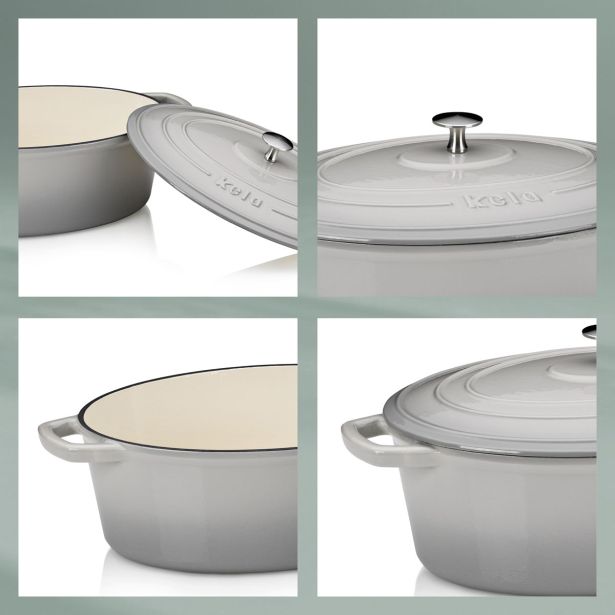 LONEC / KOZICA KELA 6 LIT CALIDO OVALNI ALUGUS SVETLO SIVA