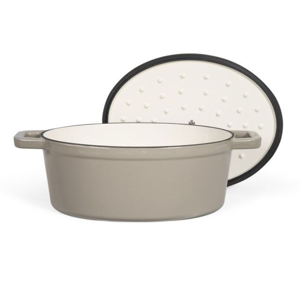 LONEC / KOZICA LIVOO DUTCH OVEN LITOŽELEZNI 4.5L SIV 24 CM