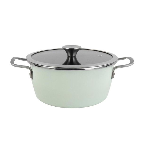 LONEC / KOZICA VITRINOR 20 CM 2 ROČAJA NORDIC S STEKLENIM POKROVOM