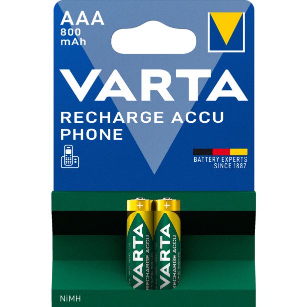 POLNILNI BATER.VLOŽEK VARTA LR03 800MAH AAA 2/1