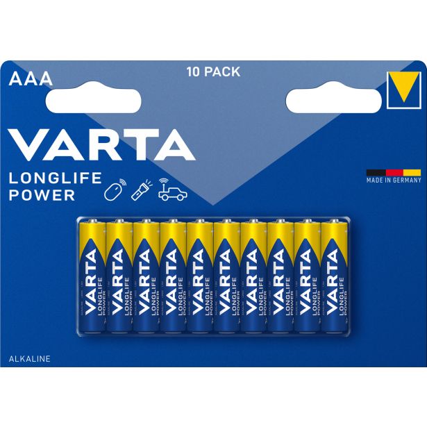 ALKALNI BATERIJSKI VLOŽEK VARTA LR03 AAA 10/1 LONGLIFE POWER