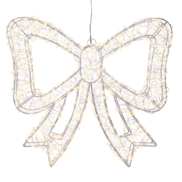 LUČKE DECORIS PENTLJA 38X4.5X34 CM SREBRN Z LED LUČ. 500 L