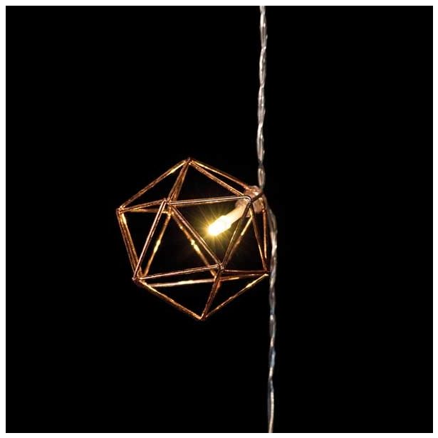 LUČKE MQ 10 LED 5 MM GEO BAKRENE KROGLE TOPLO BELE 31 V