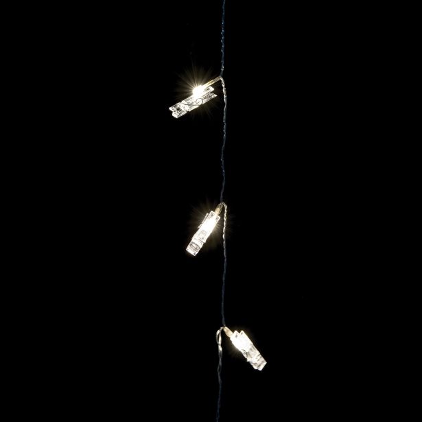 LUČKE MQ 20 LED ŠČIPALK TOPLO BELE BARVE