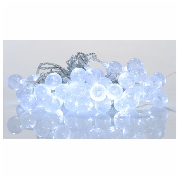 LUČKE MQ 40 LED KROGLICE 2.5 CM BELE Z MEHURČKI