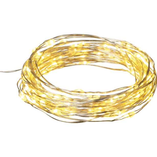 LUČKE MQ 40 MINI LED TOPLO BELA BATERIJSKE TRANSPAR. ŽICA