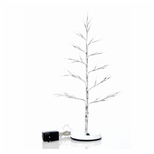 LUČKE MQ DREVO 60 CM SRBERNE BARVE TOPLO BELE BARVE