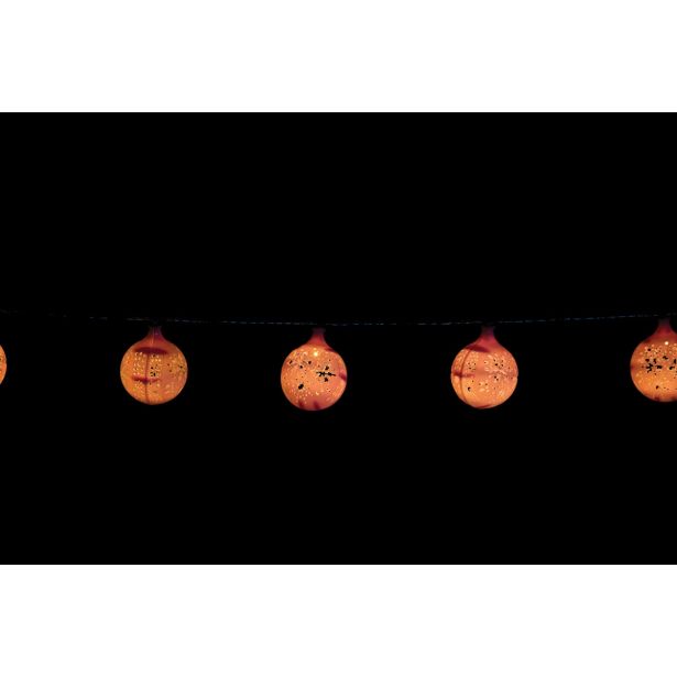 LUČKE MQ KROGLE S SNEŽINKAMI 5.5 CM ROZA BARVE