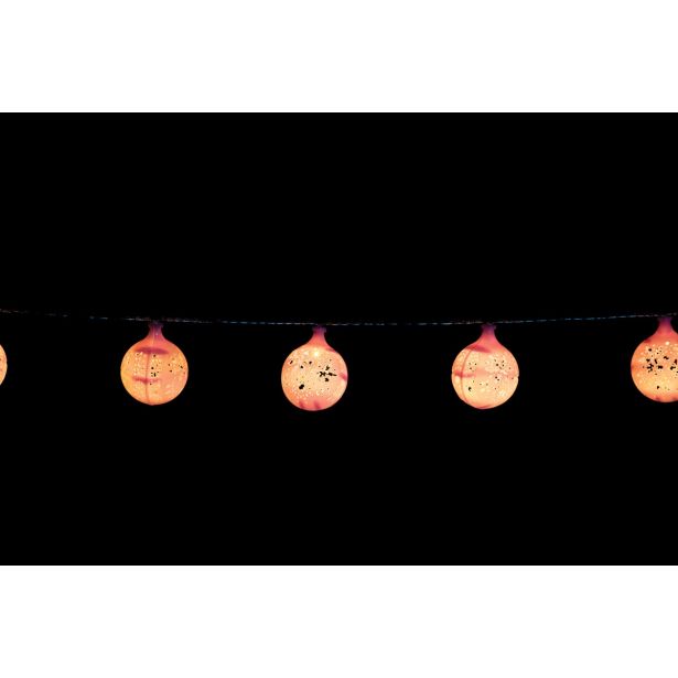 LUČKE MQ KROGLE S SNEŽINKAMI 5.5 CM ROZA BARVE