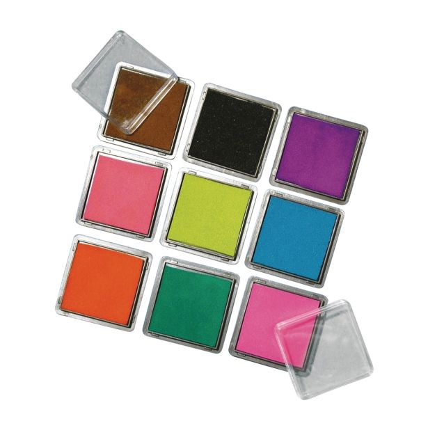 ŠTAMPILJKA RAYHER BLAZINICE ZA ŽIGE, SET 9 MEŠANE BARVE, 5X3.5 CM