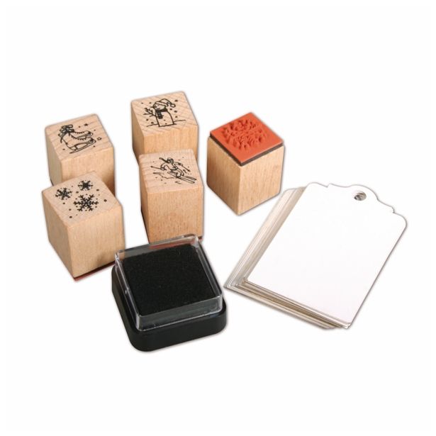 LUKNJAČ,ŠTAMPILJKA,ŠABLON RAYHER ŠTAMPILJKE MINI ZIMA 5 KOSOV