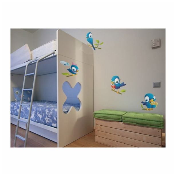 LUKNJAČ,ŠTAMPILJKA,ŠABLON RAYHER STENSKA NALEPKA, PTIČKI 50X70 CM