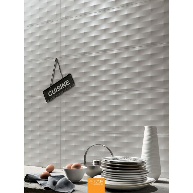 STENSKA PLOŠČICA FAP LUMINA DIAMANTE WHITE MATT 25X75