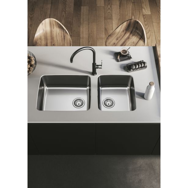 NERJAVNO POMIVALNO KORITO ALVEUS LUNO 40, SATIN 480X400 MM