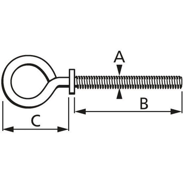 OČESNI VIJAK M-6X40X32 A2F Z MATICO V ZAVITKU JE 2 KOS