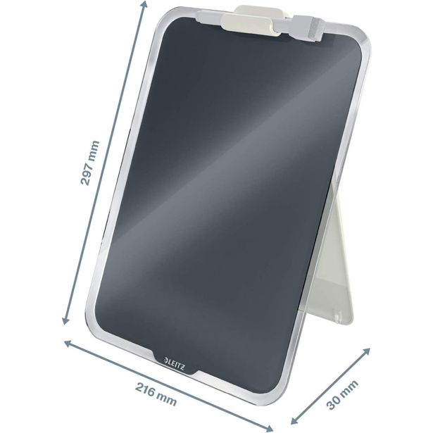 MAGNETNA TABLA LEITZ COSY-WOW STEKLENA NAMIZNA POKONČNA SIVA 39470089