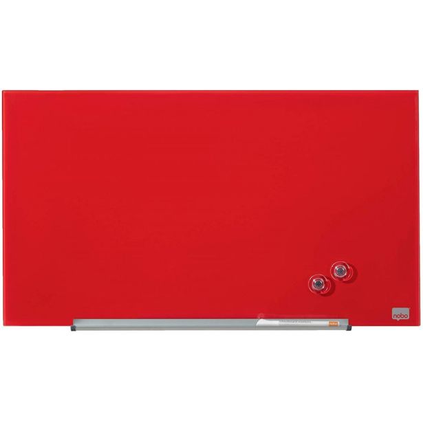 MAGNETNA TABLA NOBO TABLE STEKLENA 67.7X38.1 CM DIAMOND RDEČA 1905183