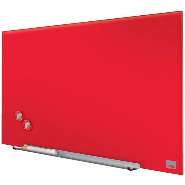 MAGNETNA TABLA NOBO TABLE STEKLENA 67.7X38.1 CM DIAMOND RDEČA 1905183