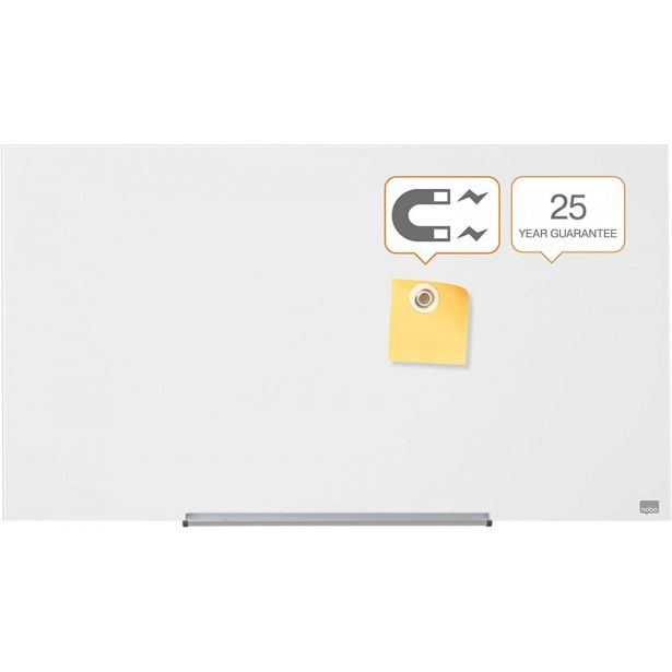 MAGNETNA TABLA NOBO TABLE STEKLENA 99.3X55.9 CM DIAMOND BELA 1905176