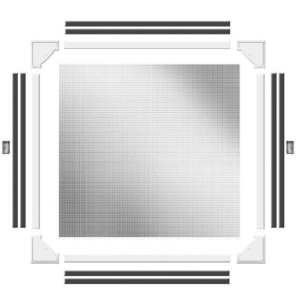 PRIBOR SCHELLENBERG MAGNETNI OKVIR ZA OKNO Z ZAŠČITNO PROTI INSEKTOM IN CVETNEMU PRAHU 100X120 CM BEL