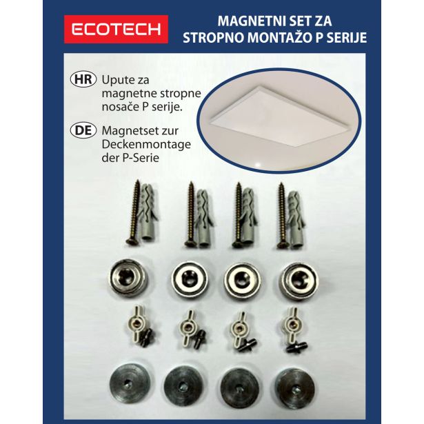 MAGNETNI SET ZA STROPNO MONTAŽO IR PANELOV - P SERIJE