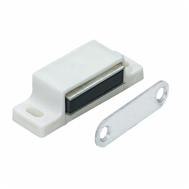 MAGNETNI ZASKOČNIK HETTICH DIY 45X14X15 MM, 4-5 KG, BEL, V ZAVOJU JE 4 KOS