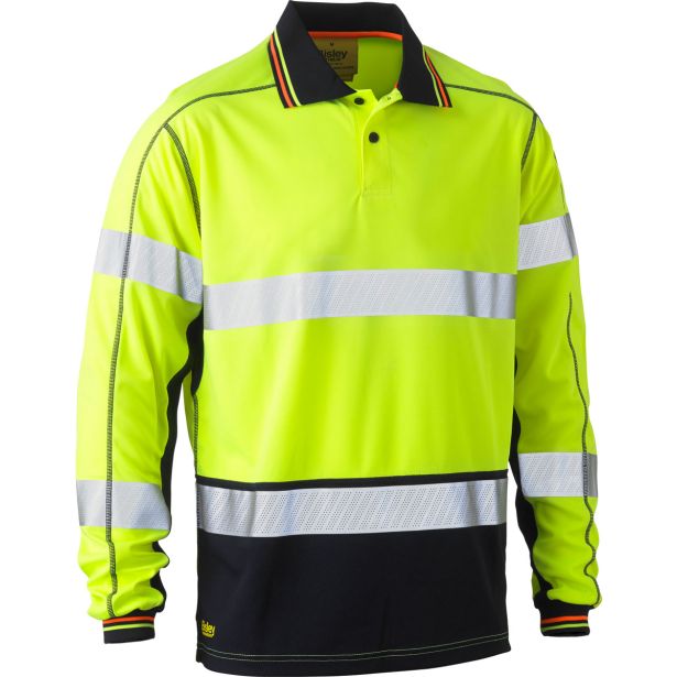 ODSEVNO OBLAČILO BISLEY POLO MAJICA Z DOLGIMI ROKAVI HI VIS RUMENA S