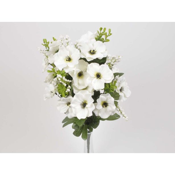 UMETNO CVETJE MAK, GIPSOFILA ŠOPEK X12 KREM