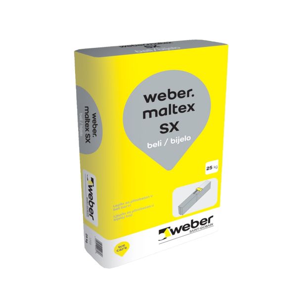 GRADBENO LEPILO WEBER SAINT GOBAIN MALTEX SX BELO. LEPILO ZA PLINOBETON. 25 KG
