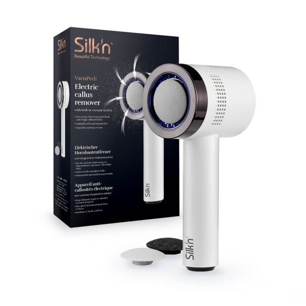 MANIKURA - PEDIKURA SILK'N VACUPEDI BLACK ODSTRANJEVALEC TRDE KOŽE